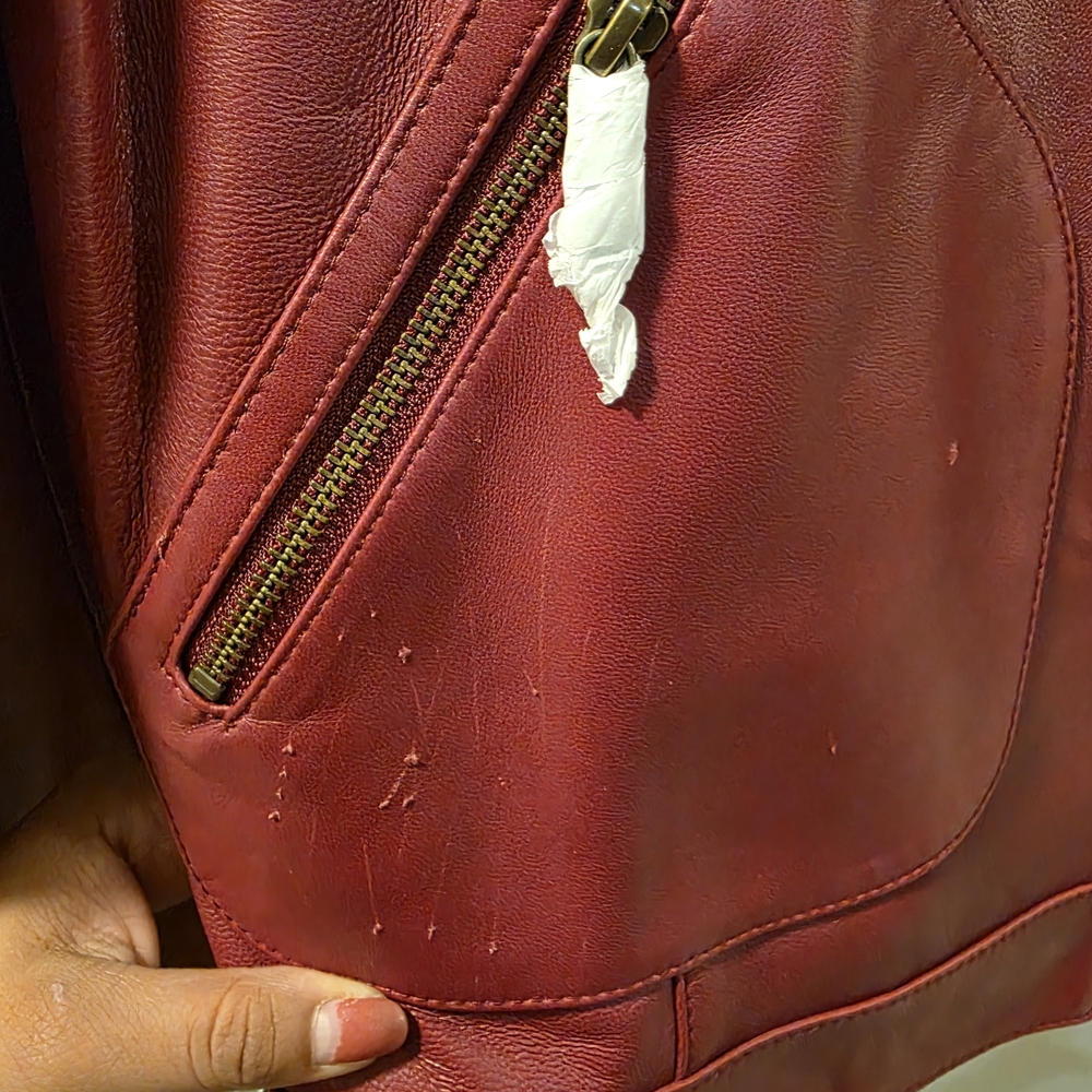 Harley-Davidson Women's Red Leather Jacket - Picture 2 of 9